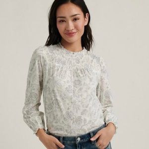 Lucky Brand Smoked Yoke Blouse